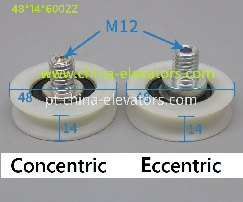 48mm Door Hanger Roller for ThyssenKrupp Elevators 48*14*6002Z